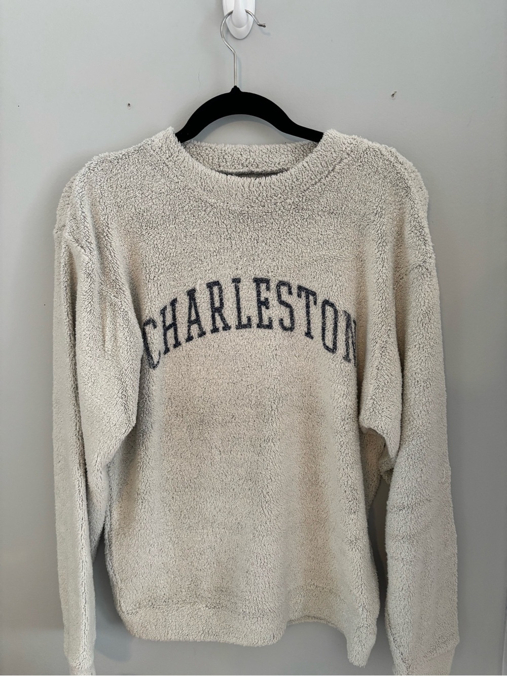 Charleston Cozy Fleece Sweatshirt - Cream
